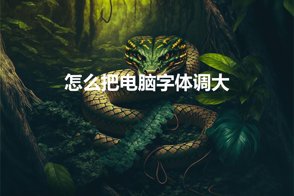 怎么把电脑字体调大（电脑怎么把字体变大）