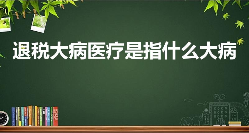 退税大病医疗是指什么大病（大病退税是怎么定义）