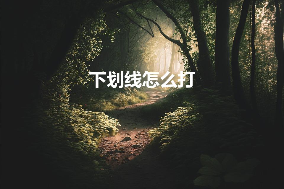 下划线怎么打（下划线怎么打出来）