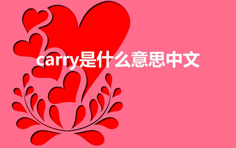 carry是什么意思中文（carry 是什么意思）