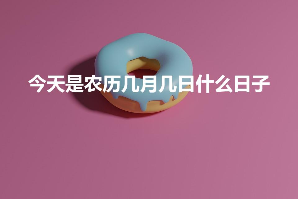 今天是农历几月几日什么日子（今二人是农历几月几日）