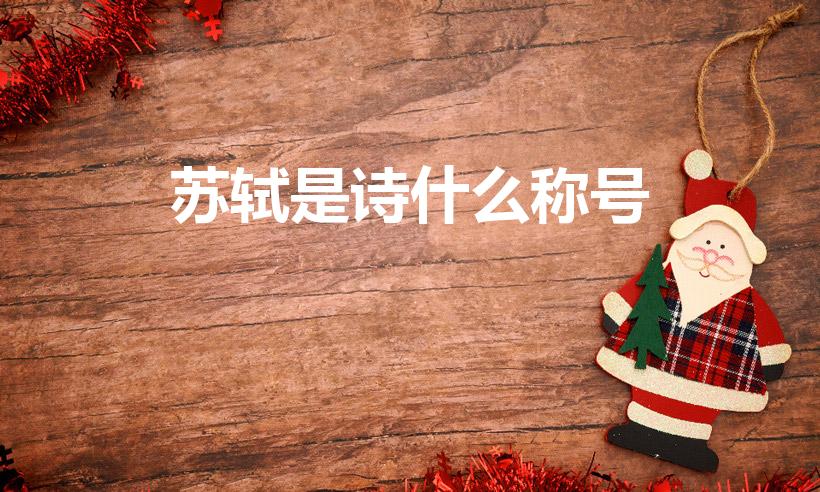 苏轼是诗什么称号（苏轼有哪些称号）