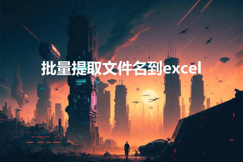 批量提取文件名到excel（怎样批量导入文件名到excel里）