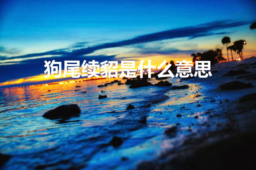 狗尾续貂是什么意思（狗尾续貂是什么意思啊）