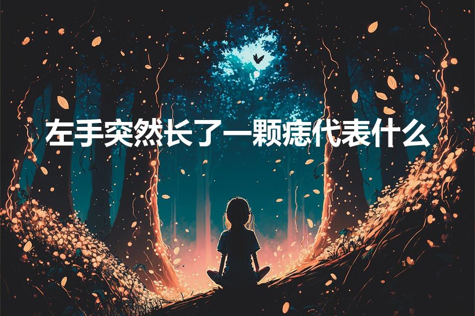 左手突然长了一颗痣代表什么