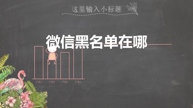 微信黑名单在哪（微信黑名单在哪里找呀）