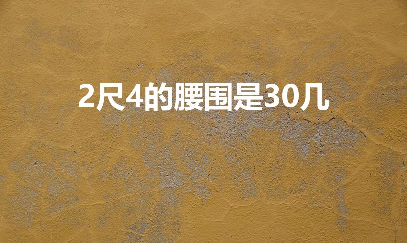 2尺4的腰围是30几（2尺4裤子是30几码的）