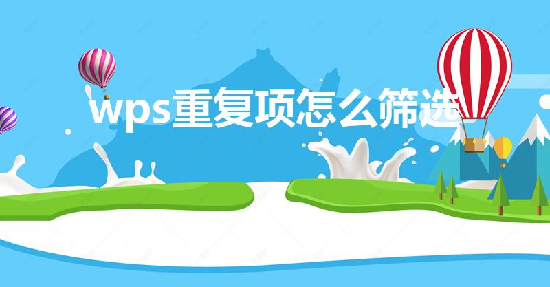 wps重复项怎么筛选（wps如何查找重复值）