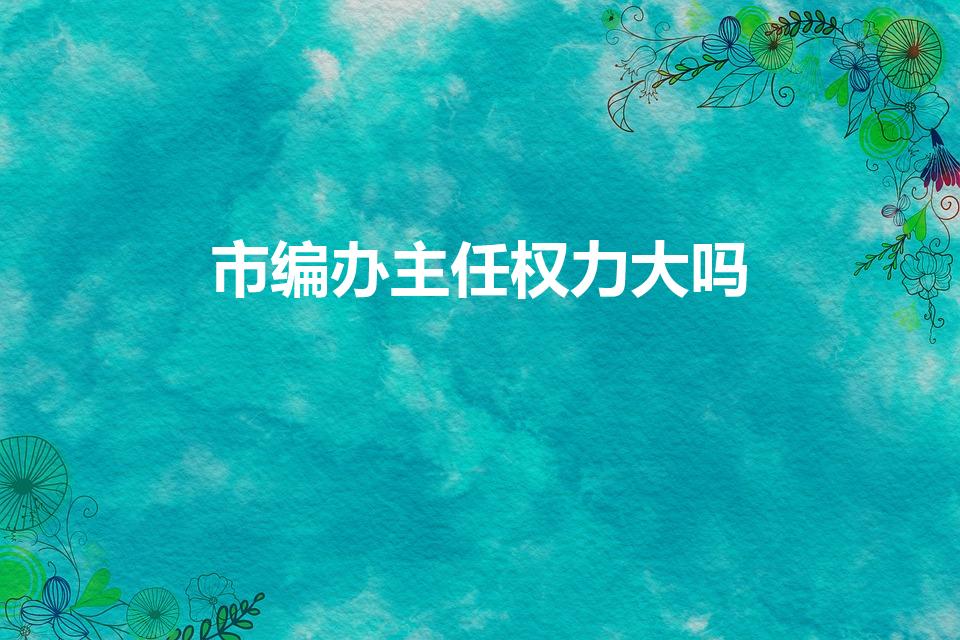 市编办主任权力大吗（市编办主任大还是县委书记大）