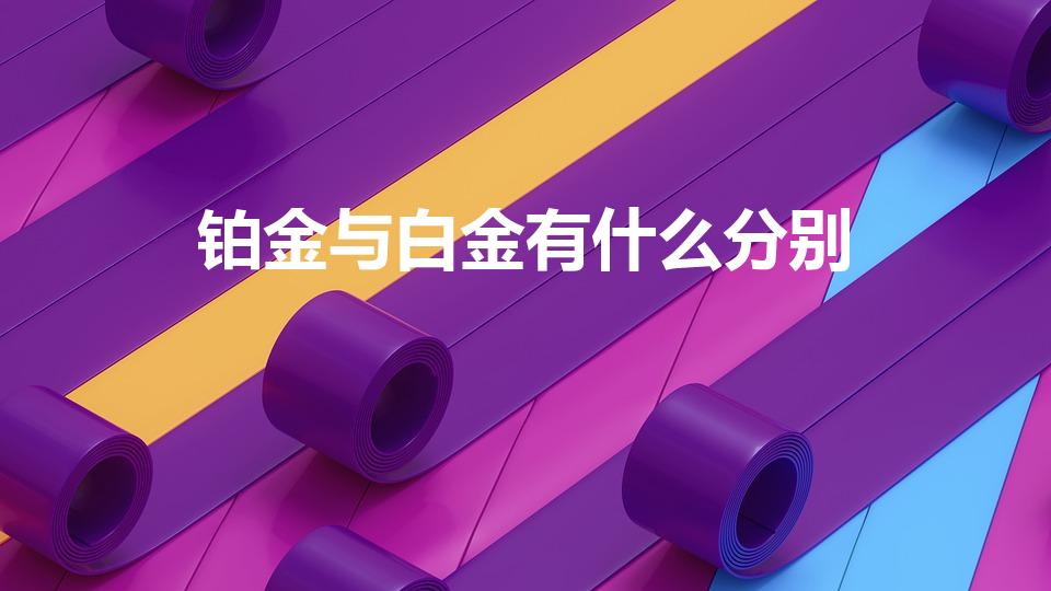 铂金与白金有什么分别（白金和铂金有什么区别）