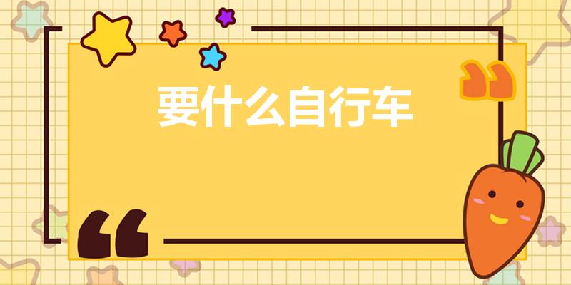 要什么自行车（要啥自行车是什么梗）