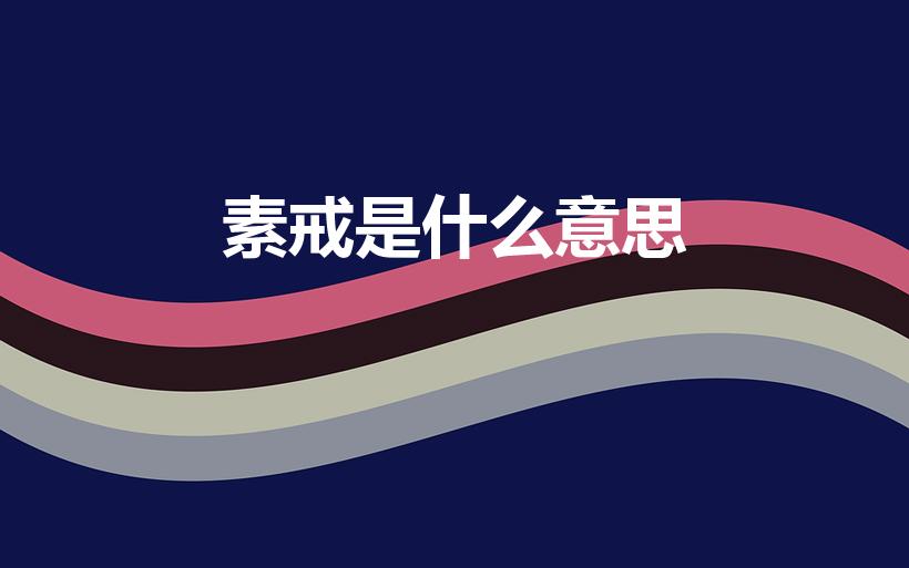 素戒是什么意思（想知道素戒是什么意思）