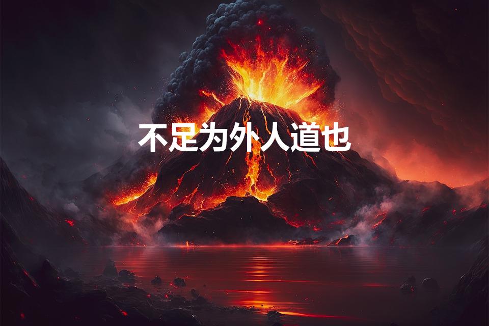 不足为外人道也（不足为外人道也的为什么意思）