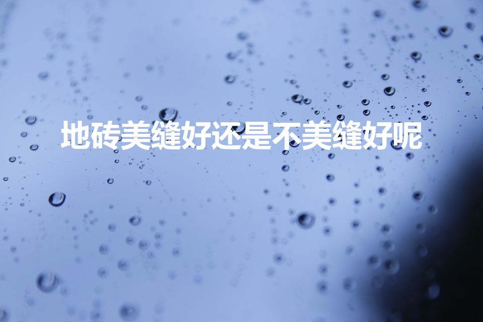 地砖美缝好还是不美缝好呢（铺地砖美缝的利弊）