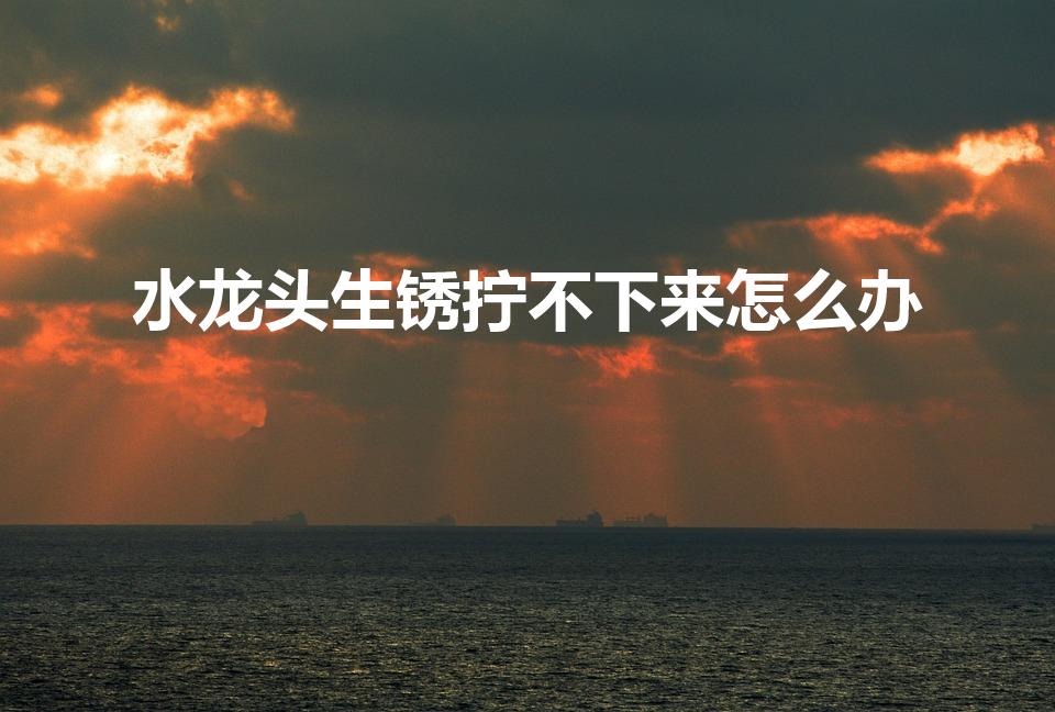 水龙头生锈拧不下来怎么办（水龙头接口生锈了拧不动怎么办）
