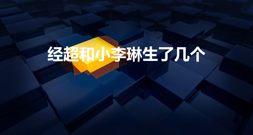 经超和小李琳生了几个（李琳经超有孩子吗）