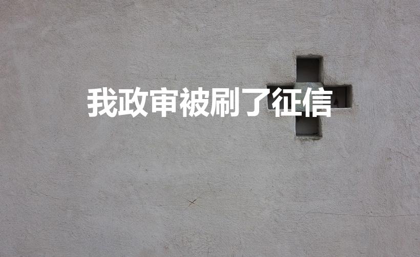 我政审被刷了征信（公务员政审因为借呗被刷了）