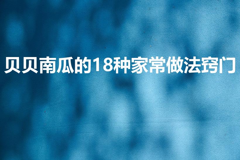 贝贝南瓜的18种家常做法窍门（贝贝南瓜的10种吃法）