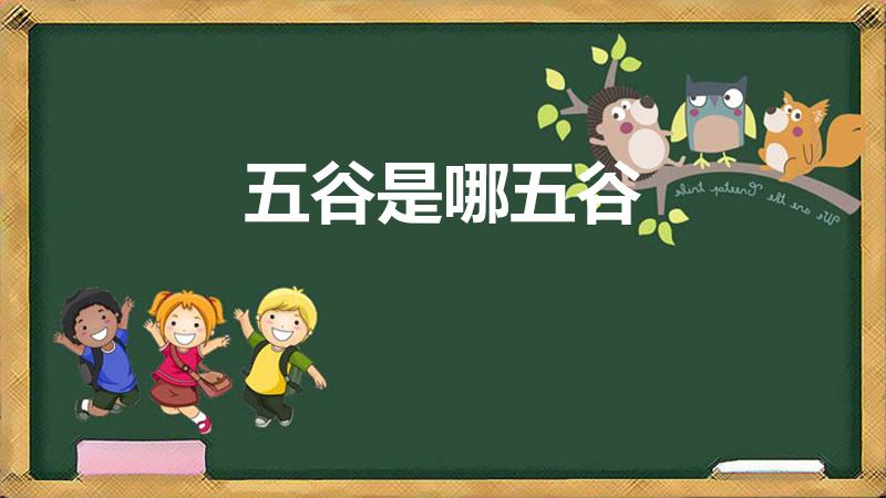 五谷是哪五谷（五谷是指哪些）