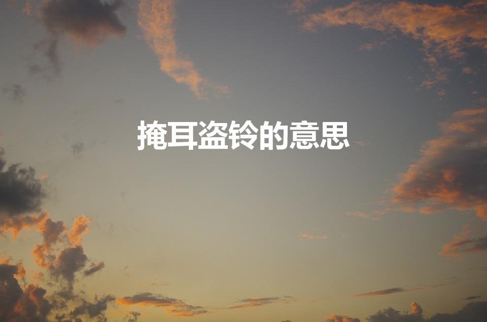 掩耳盗铃的意思（掩耳盗铃的意思是什么）