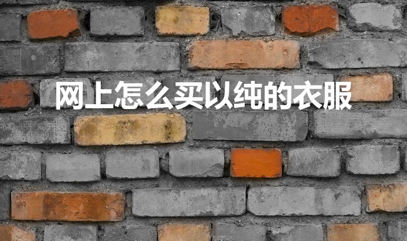 网上怎么买以纯的衣服（以纯公众号怎么买衣服）