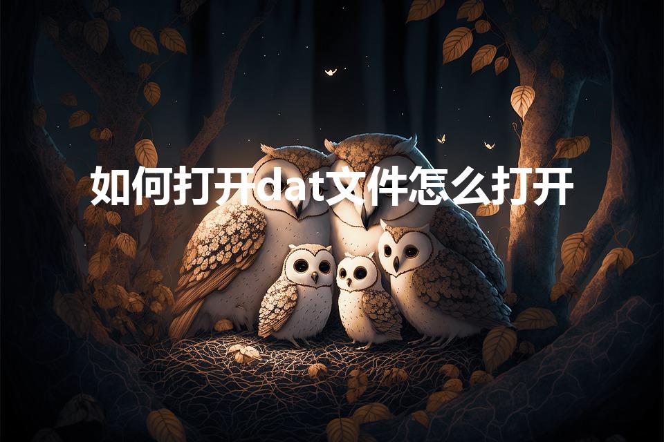 如何打开dat文件怎么打开（打开dat文件的方法）