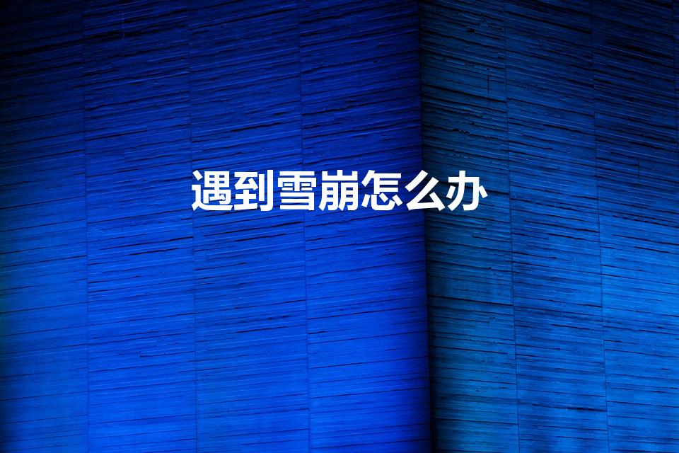 遇到雪崩怎么办（遇到雪崩应该如何应对）
