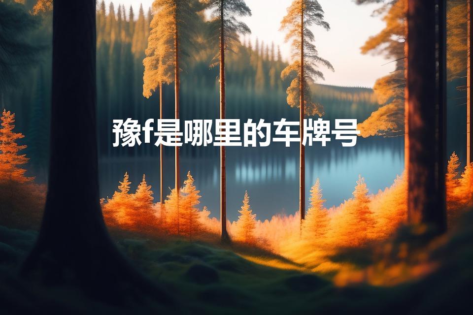 豫f是哪里的车牌号（豫f 是河南哪里的车牌）