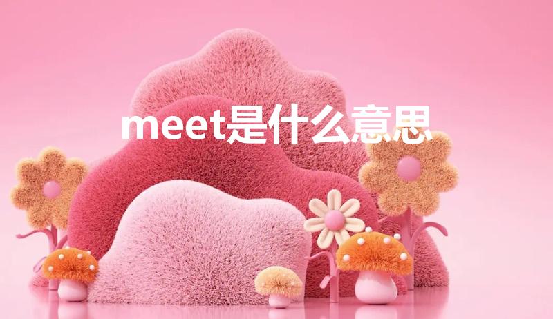meet是什么意思（meet是什么意思中文翻译）