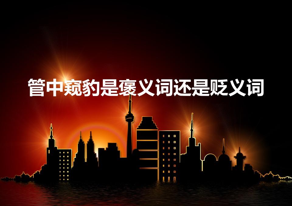管中窥豹是褒义词还是贬义词（管中窥豹可见一斑什么意思）