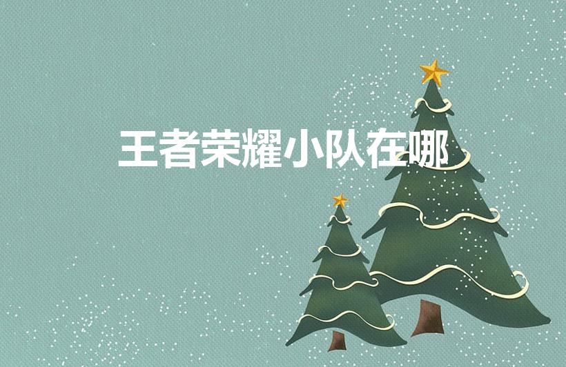 王者荣耀小队在哪（王者荣耀怎么开小队）