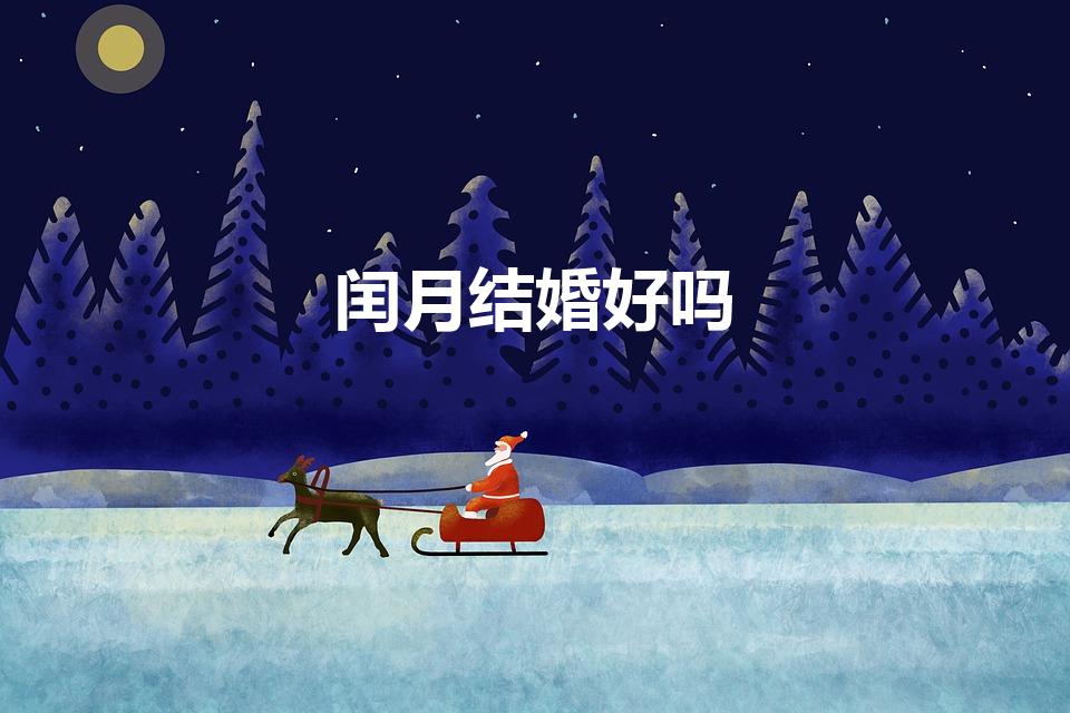 闰月结婚好吗（闰月能结婚吗）