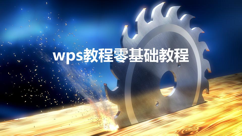 wps教程零基础教程（wps中的基本操作）