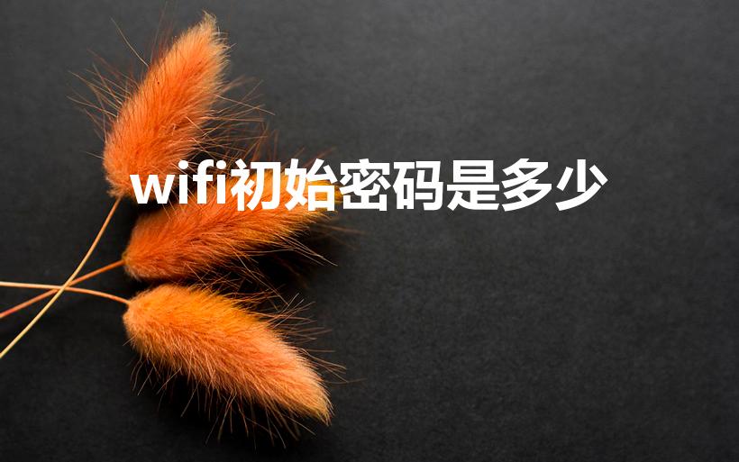 wifi初始密码是多少（wifi初始密码8位是多少）