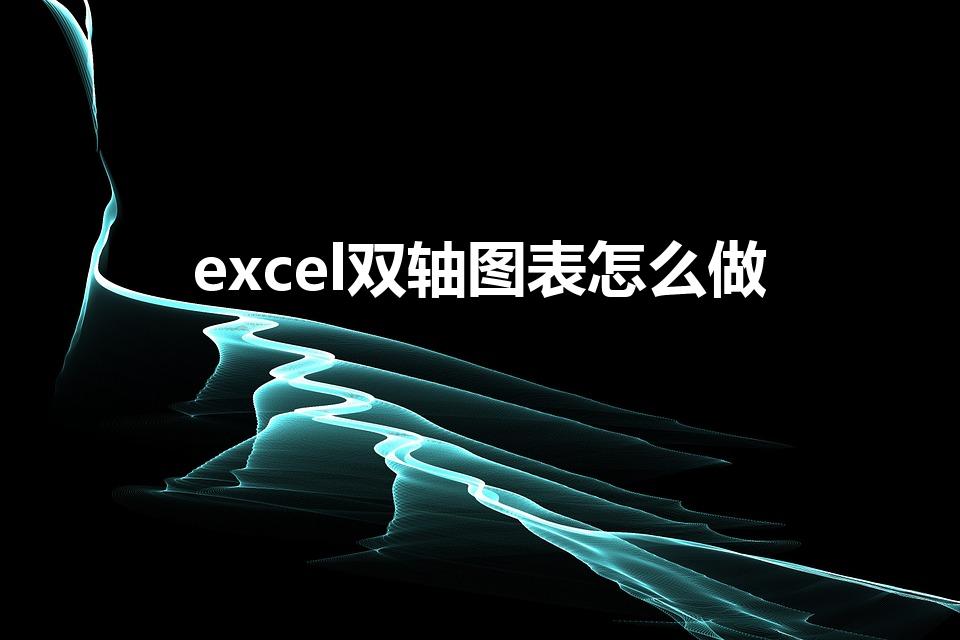 excel双轴图表怎么做（Excel表图双轴坐标怎么做）