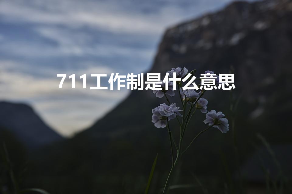 711工作制是什么意思（711工作制是什么意思,合法吗）