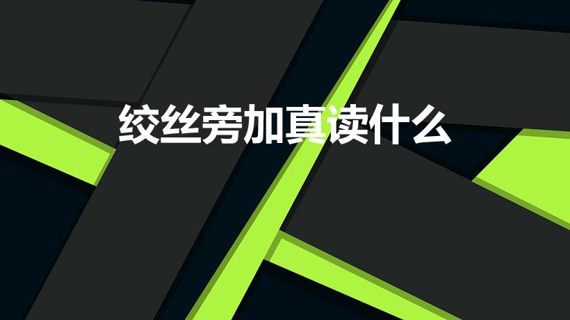 绞丝旁加真读什么（一个绞丝旁加一个真念啥）