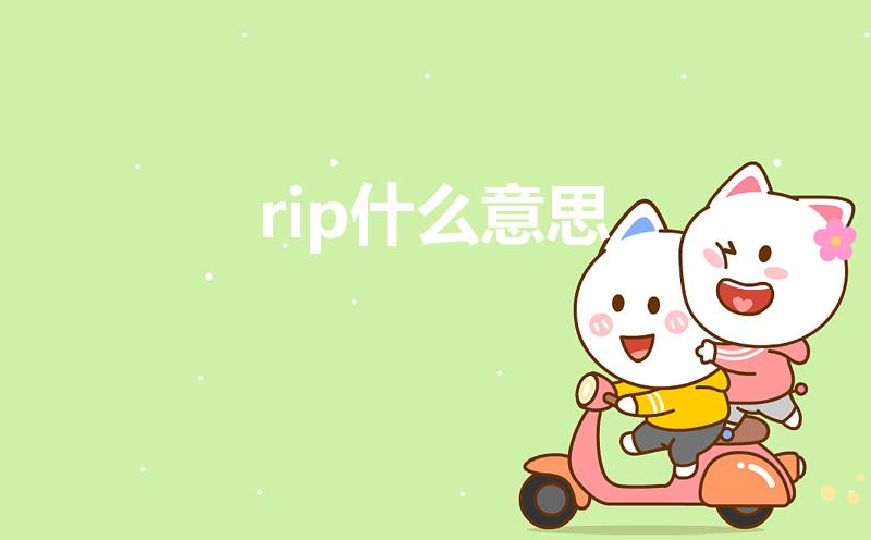 rip什么意思（rip的中文含义）