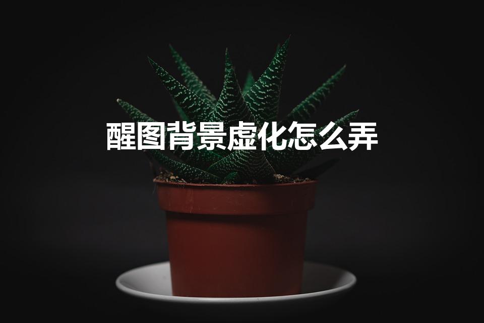 醒图背景虚化怎么弄（醒图怎么虚化背景）