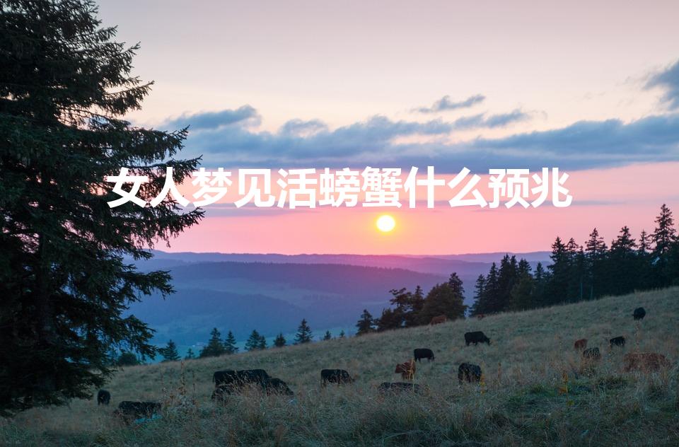 女人梦见活螃蟹什么预兆（女人梦见一堆活螃蟹）