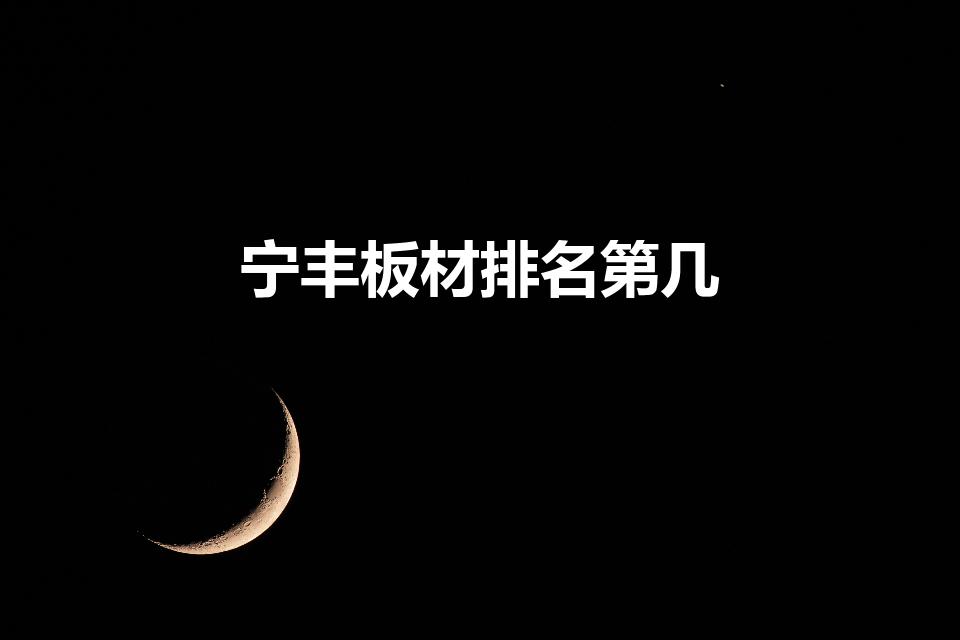 宁丰板材排名第几（十大板材排名）