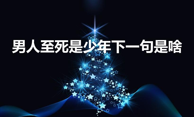 男人至死是少年下一句是啥