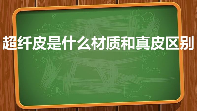 超纤皮是什么材质和真皮区别（超纤皮和真皮哪个好）