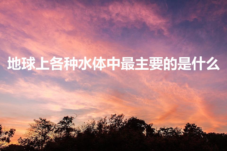 地球上各种水体中最主要的是什么（地球上最主要的淡水是）