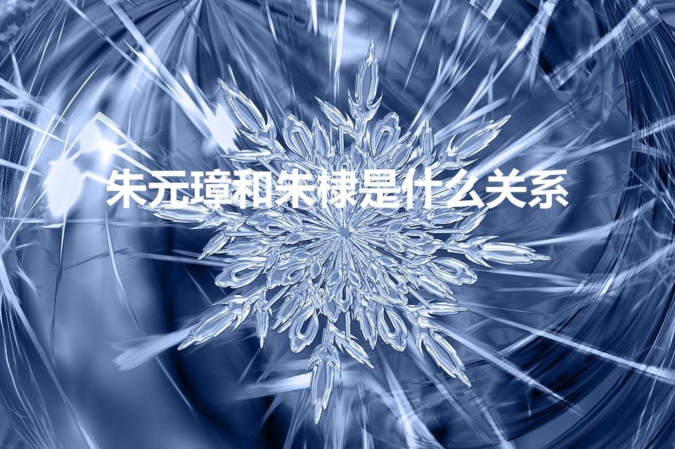 朱元璋和朱棣是什么关系