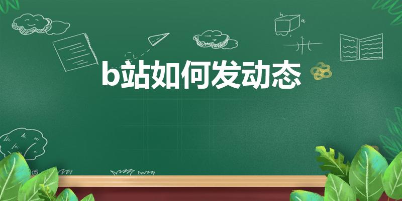 b站如何发动态（b站动态如何发布）