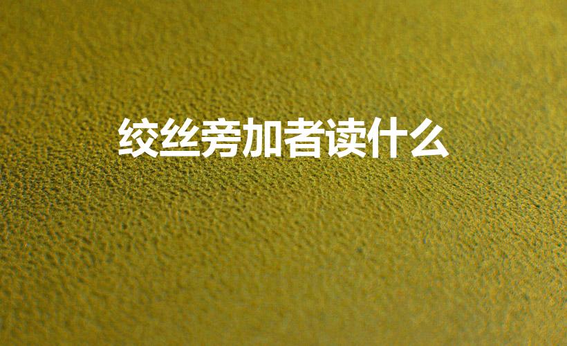 绞丝旁加者读什么（绞丝旁加个者念什么）