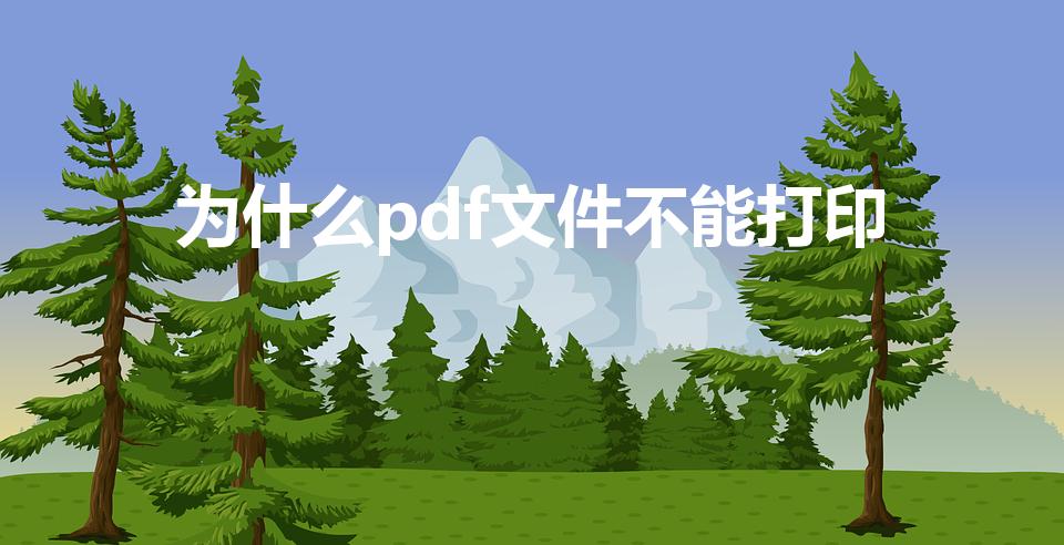 为什么pdf文件不能打印（为什么pdf无法打印）