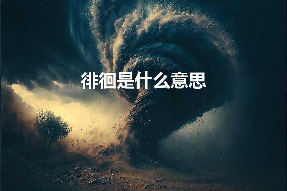徘徊是什么意思（徘徊是什么意思解释）