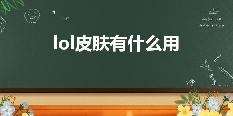 lol皮肤有什么用（LOL里的皮肤有没有什么作用）